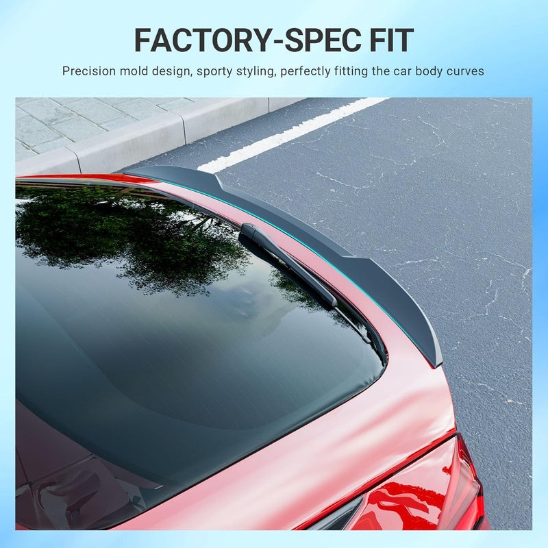 SZYANG Spoiler Compatible with 2022-2026 Honda Civic Hatchback Trunk Spoiler Wing ABS Lip Replacement for 2022 2023 2024 2025 2026 Honda Civic Accessories(Matte Black) - Image 2